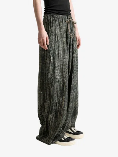 Ziggy Chen Digital Print Drawstring Trousers In Multi