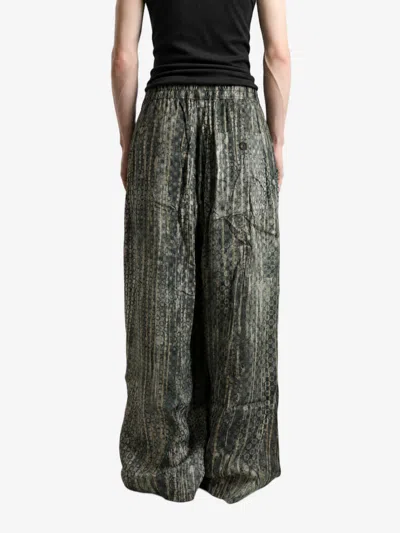Ziggy Chen Digital Print Drawstring Trousers In Multi