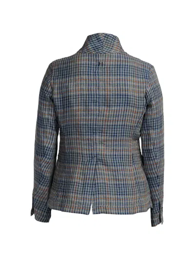 Hannes Roether Plaid-check Single-breasted Blazer In Gray