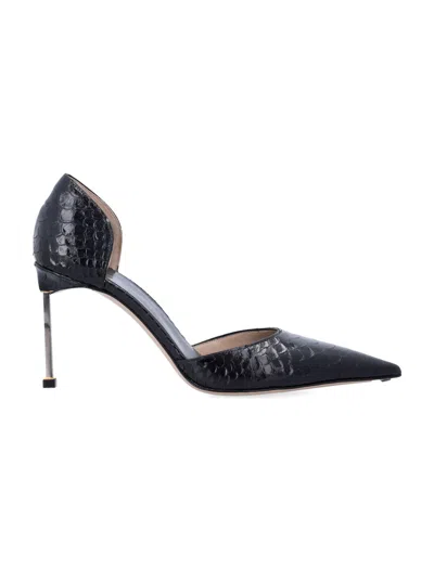 Tom Ford Printed Python D'orsay Pump In Black