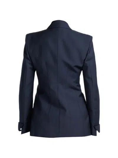Sa Su Phi Double-breasted Blazer In Blue