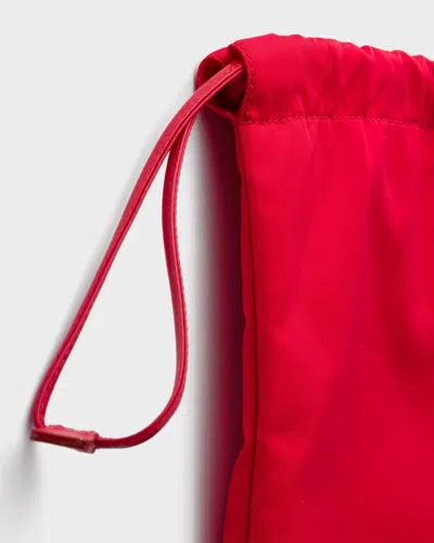 Prada Drawstring Clutch In Red