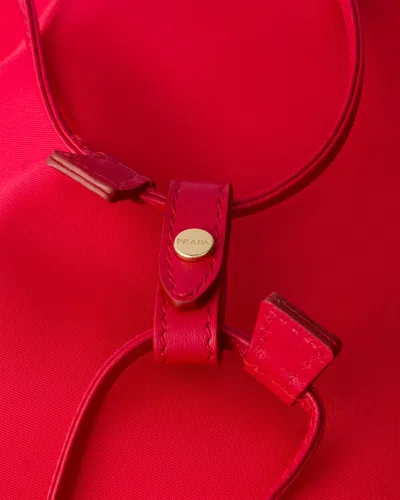 Prada Drawstring Clutch In Red