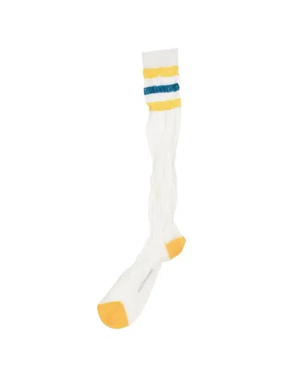 Dsquared2 Striped Lightweight Socks In White