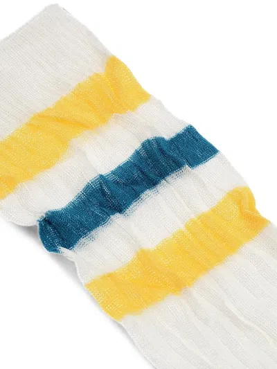 Dsquared2 Striped Lightweight Socks In White