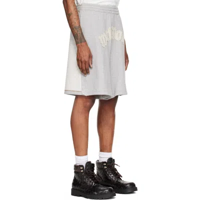 We11 Done Gray Inside-out Bermuda Sweat Shorts In Pattern