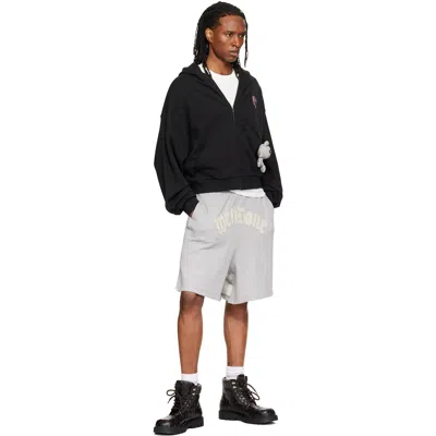 We11 Done Gray Inside-out Bermuda Sweat Shorts In Pattern