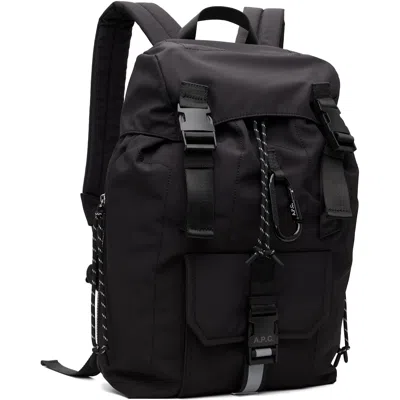 A.p.c. Black Treck Backpack In Lzz Black