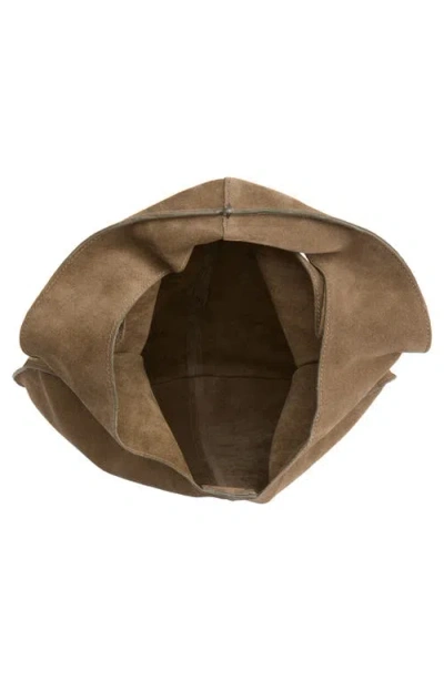 Mango Bolsa Suede Top In Brown