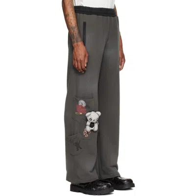 We11 Done グレー Doodle Teddy ウォッシュド スウェットパンツ In Gray