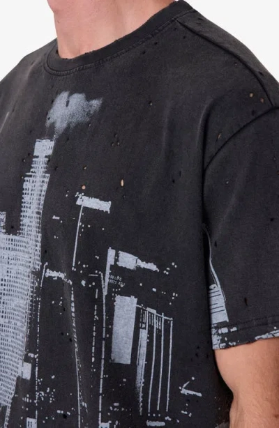 Mnml Dtla Distressed Graphic T-shirt In Black