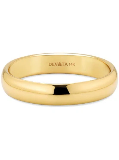Devata 4mm Dome Forever Band Ring In Gold