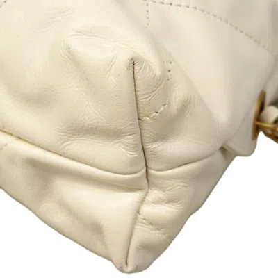 Pre-owned Chanel White Leather Backpack ()