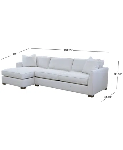 Macy's Corine 2-pc. Chaise Sectional Sofa With Toss Pillows In Multi