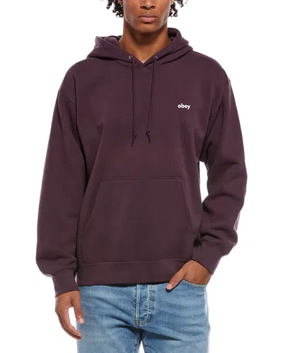 Obey Solid Hoodie In Purple