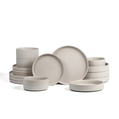 Stone Lain Haven 16-piece Dinnerware Set Stoneware In Neutral