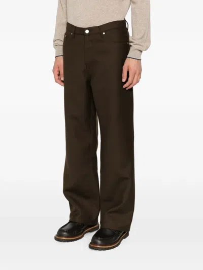 Sandro Belt-loop Pocket Trousers In Brown