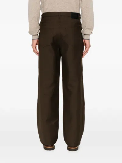 Sandro Belt-loop Pocket Trousers In Brown