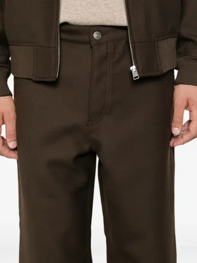 Sandro Belt-loop Pocket Trousers In Brown