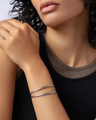 Jenny Bird Dane Bangle Silver - 2pk In Multi