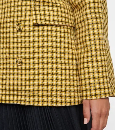 Plan C Houndstooth Wool Blazer In Multi