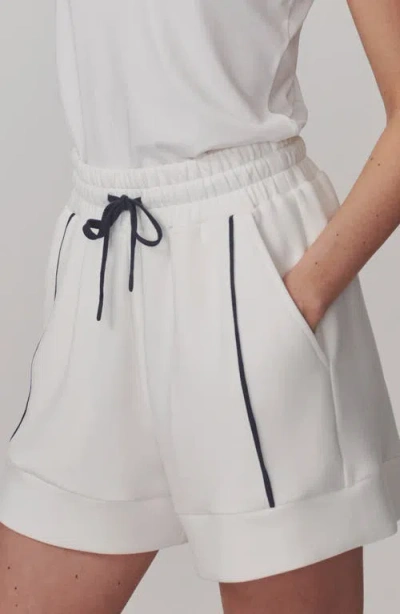 Varley Barnes Drawstring Shorts In White