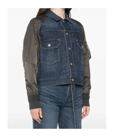 Sacai Zip-pocket Jacket In Multi
