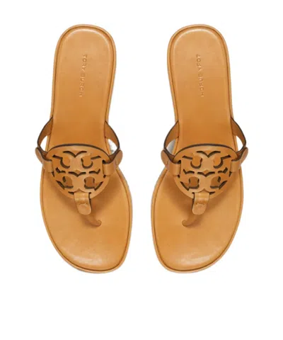 Tory Burch Miller Platform Wedge Thong Sandal In Brown