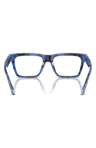 Versace 53mm Rectangular Optical Glasses In Black
