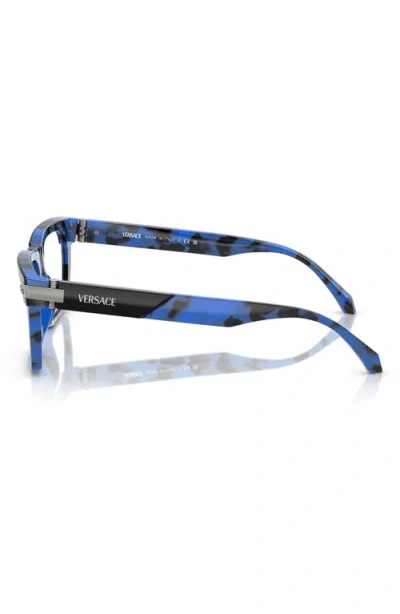 Versace 53mm Rectangular Optical Glasses In Black