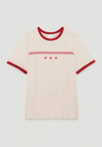 Hush Star Ringer Slim T-shirt In Multi