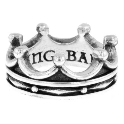 King Baby Studio Toggle Crown Ring In Silver