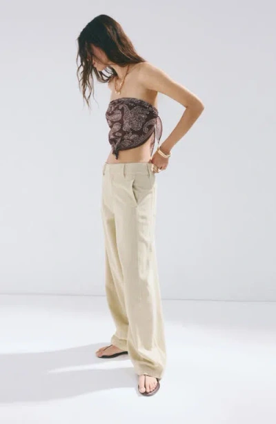 Mango Balloon Pants In Neutral