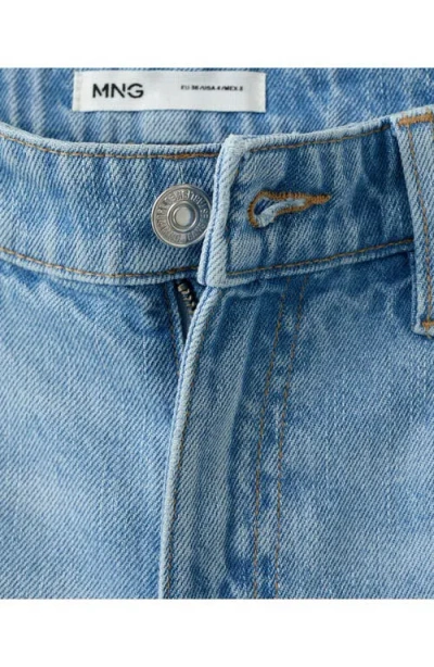 Mango Denim Shorts In Blue