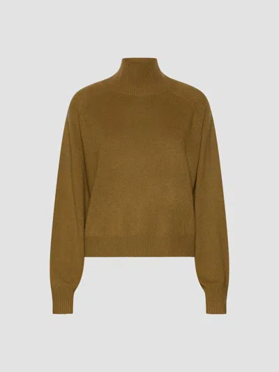 Marella High-neck Raglan-sleeve Sweater In Brown