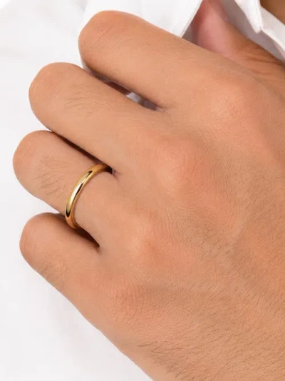 Devata 3mm Dome Forever Band Ring In Gold