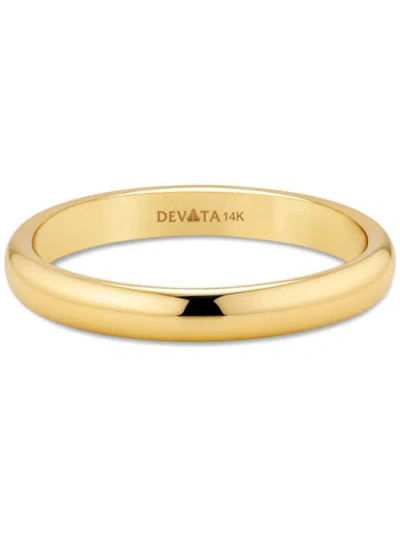 Devata 3mm Dome Forever Band Ring In Gold