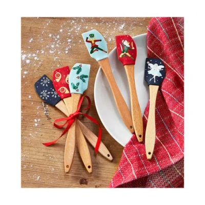 Tag Nutcracker Mini Spatula Set Of 3 Christmas Kitchen Tools Gift In Multi