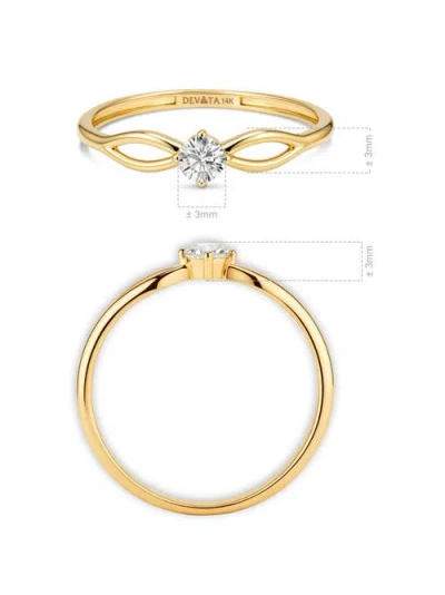 Devata Love Knot Ring In Gold
