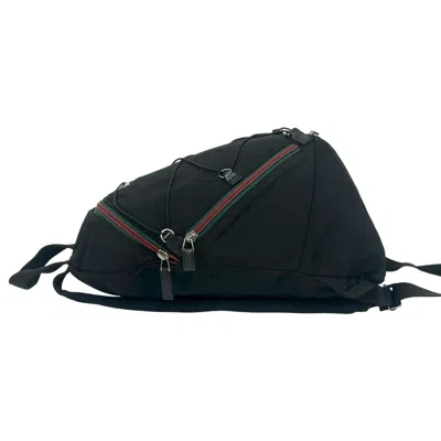 Pre-owned Gucci Black Nylon Backpack ()