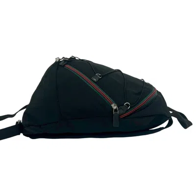Pre-owned Gucci Black Nylon Backpack ()