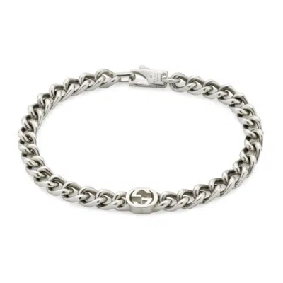 Gucci Interlocking Bracelet In Silver