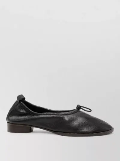 Hereu Puntera R Mid Bow-detail Flat Pumps In Black