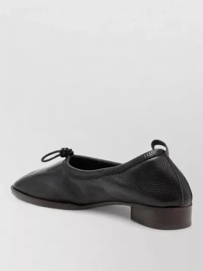 Hereu Puntera R Mid Bow-detail Flat Pumps In Black