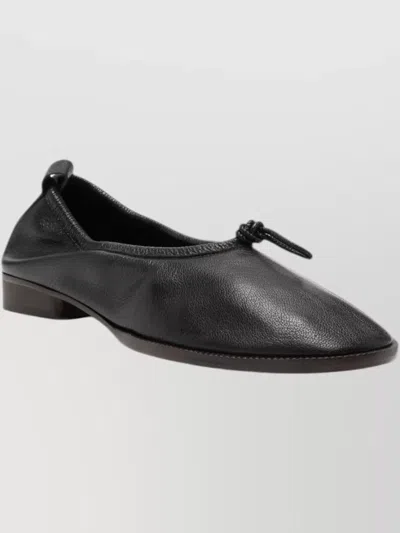 Hereu Puntera R Mid Bow-detail Flat Pumps In Black