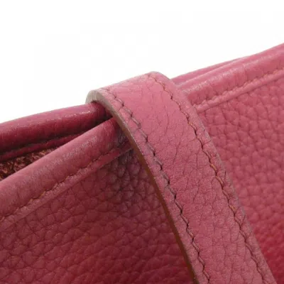 Pre-owned Hermes Ruby Taurillon Clemence Leather Shoulder Bag ()
