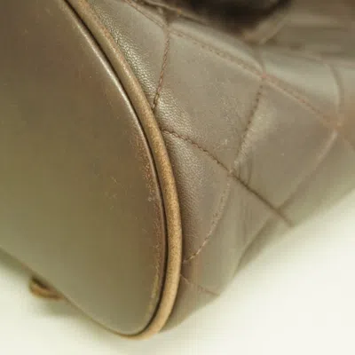 Pre-owned Chanel Brown Leather Backpack ()