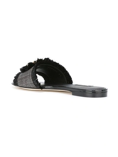 Shop Dolce & Gabbana Embellished Sandals - Black