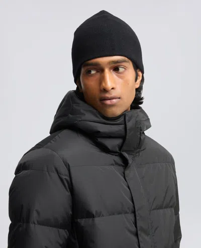 Aspesi Navy Wool Cashmere Cap In Blue