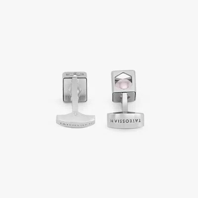 Tateossian Sterling Silver Pearl Hex Cube Cufflinks